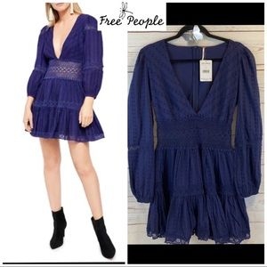 🆕 NWT Free People Cotton Tiered Lace Dress